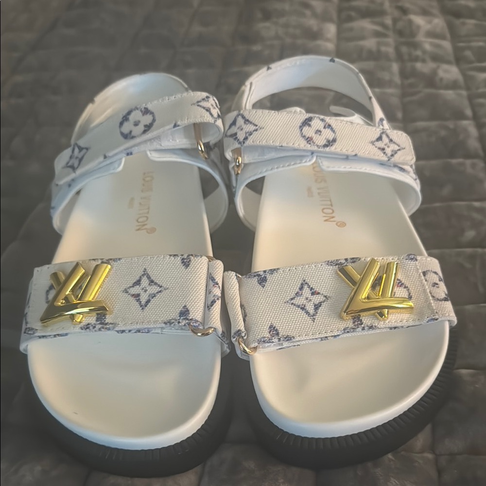 White sandals